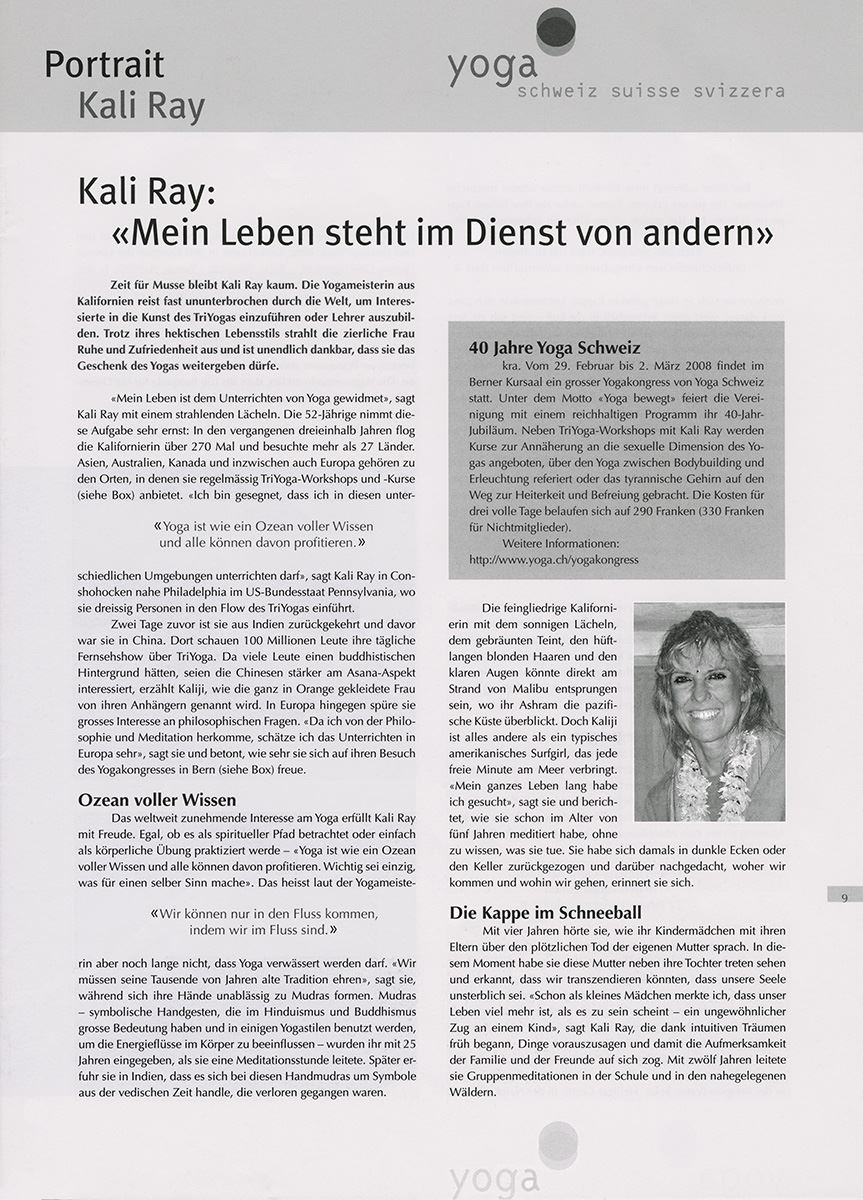 Yoga Swiss Article