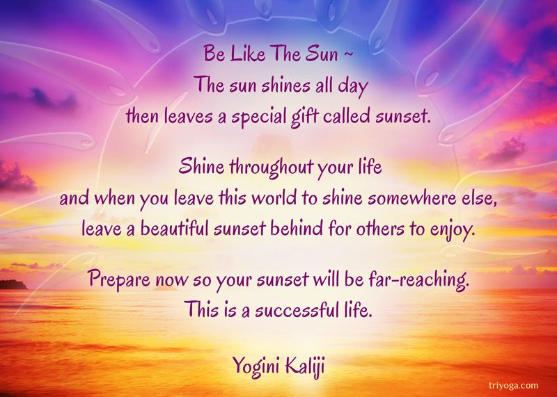 Be Like the Sun