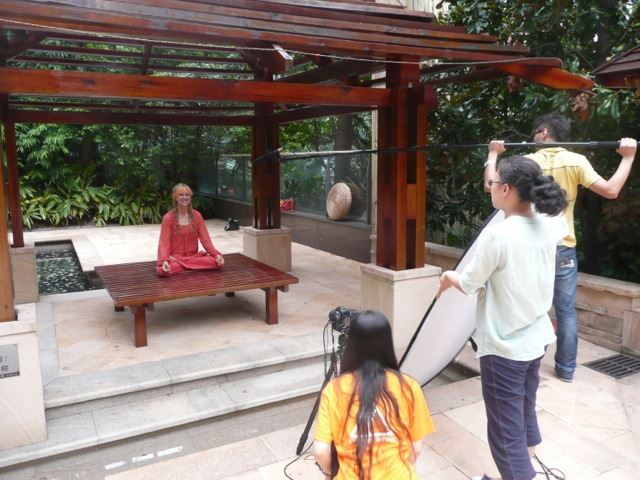 Yogini Kaliji gives interview to TV stations in China